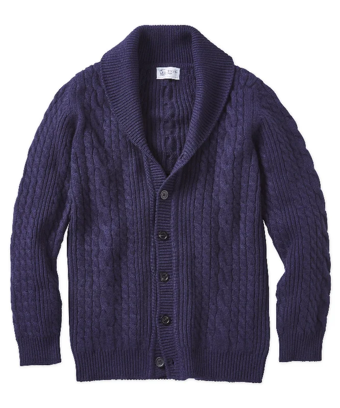 Johnstons of Elgin Scottish Cashmere Cable Shawl Cardigan