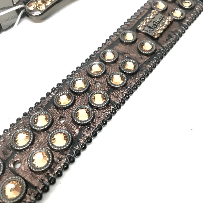 b.b. Simon 'Dark Chocolate Gold' Big Block Crystal Belt