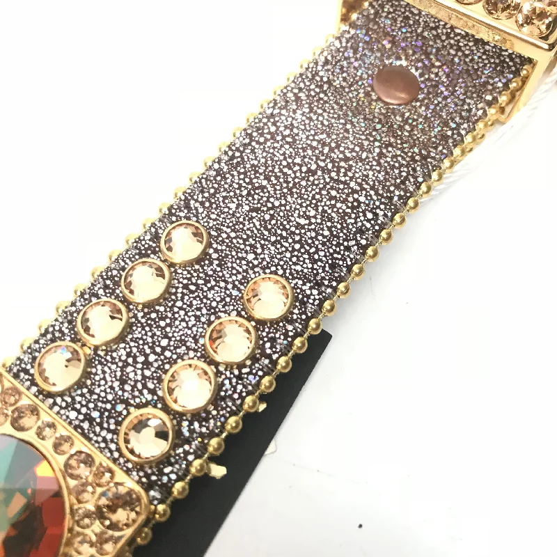 b.b. Simon 'Gold Universe' Big Block Crystal Belt