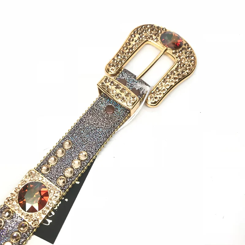 b.b. Simon 'Gold Universe' Big Block Crystal Belt