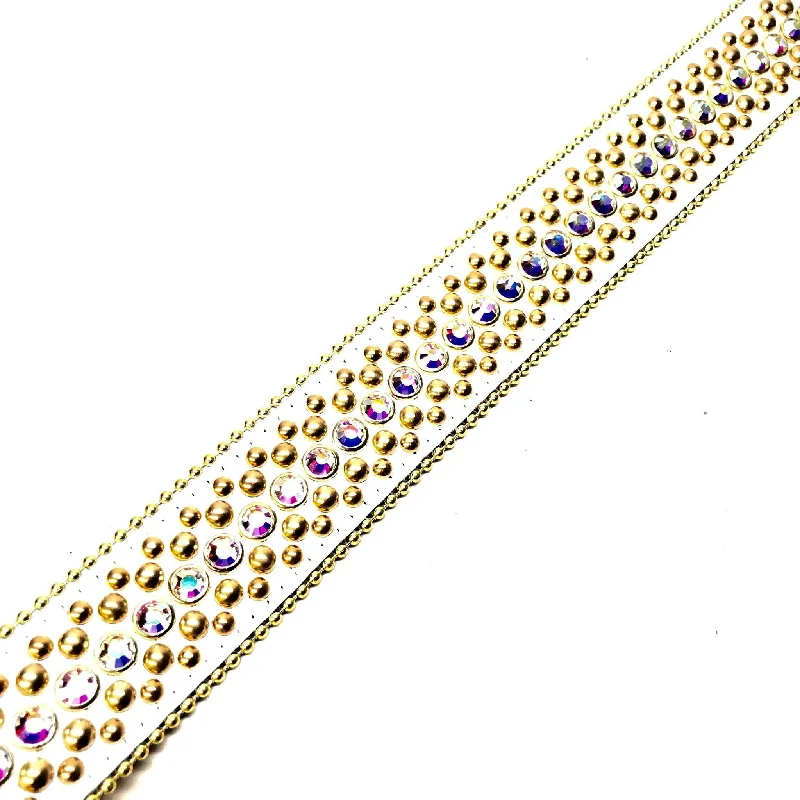 b.b. Simon 'White Gold' Full Iridescent Crystal Belt