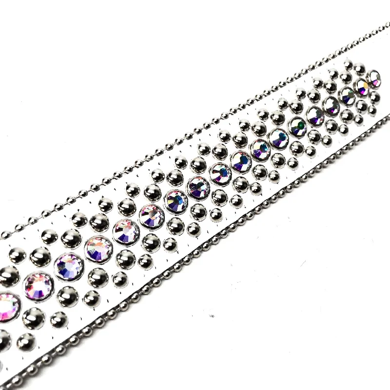 b.b. Simon 'White Magic' Full Iridescent Crystal Belt