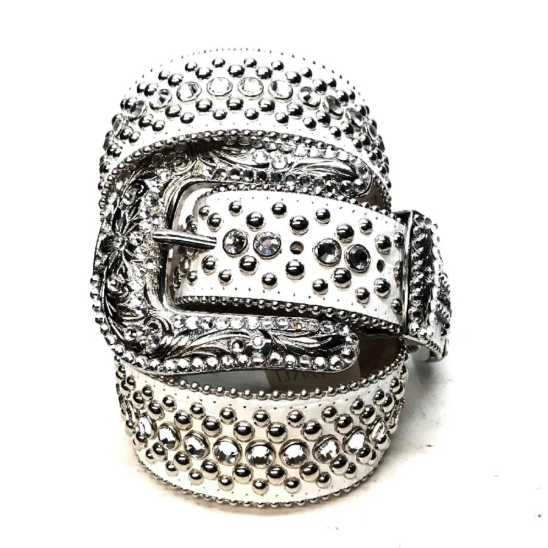 b.b. Simon 'White Magic' Studded Crystal Belt