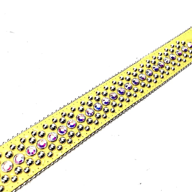 b.b. Simon 'Yellow Croc' Fully Loaded Iridescent Crystal Belt