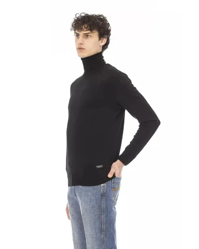 Baldinini Metal Monogram Turtleneck Sweater S Men