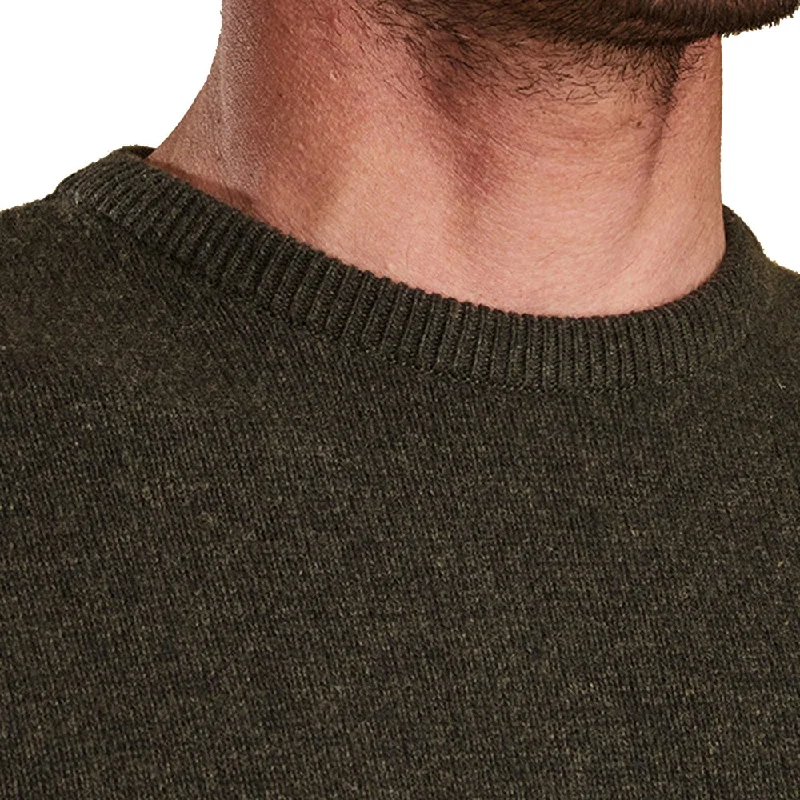 Barbour Men's Harold Crew Neck Jumper in Olive