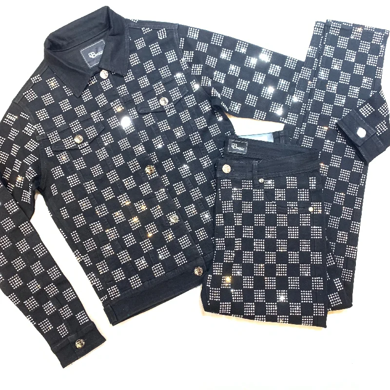 Barocco Black Silver Full Crystal Jacket