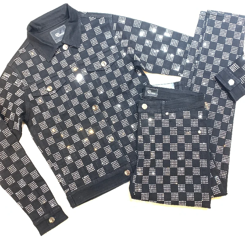 Barocco Black Silver Full Crystal Jacket