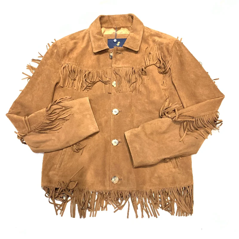 Barya NewYork Men's Suede Fringe Tassel Western Jacket