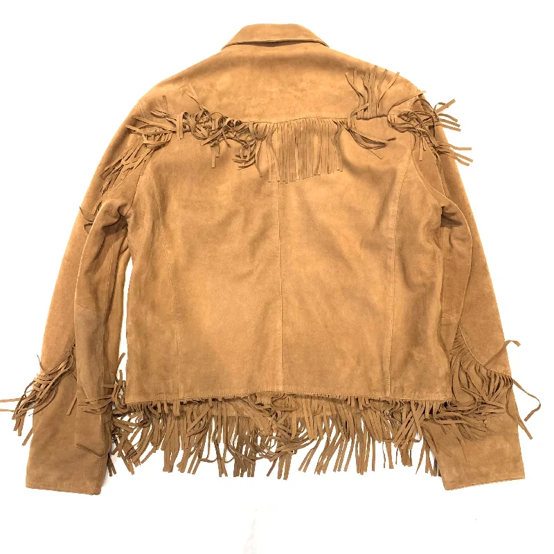 Barya NewYork Men's Suede Fringe Tassel Western Jacket