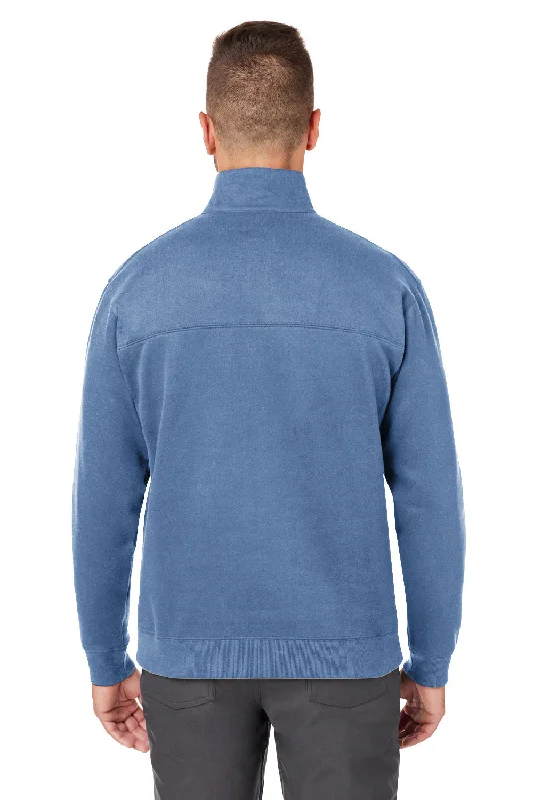 Columbia Mens Hart Mountain Long Sleeve 1/4 Zip Sweater - Heather Carbon Blue