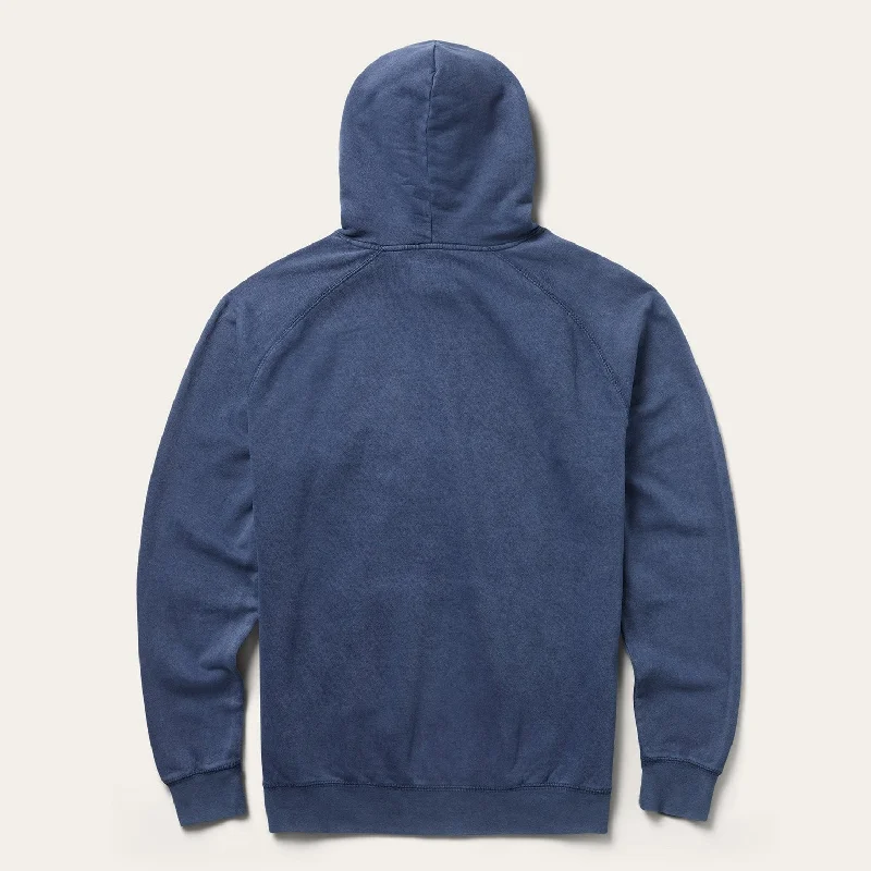 Distressed Logo Hooded Sweatshirt