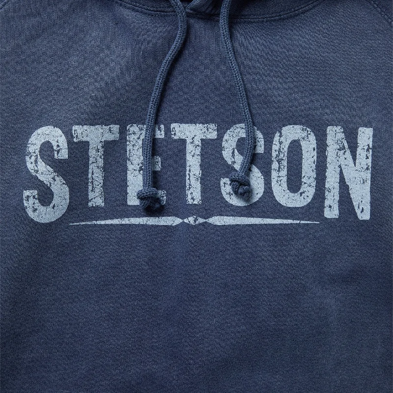 Distressed Logo Hooded Sweatshirt