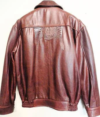 Kashani Custom Alligator Stingray Row Stone Bomber Jacket