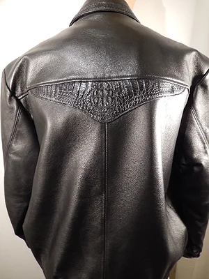 Kashani Custom Alligator Stingray Row Stone Bomber Jacket