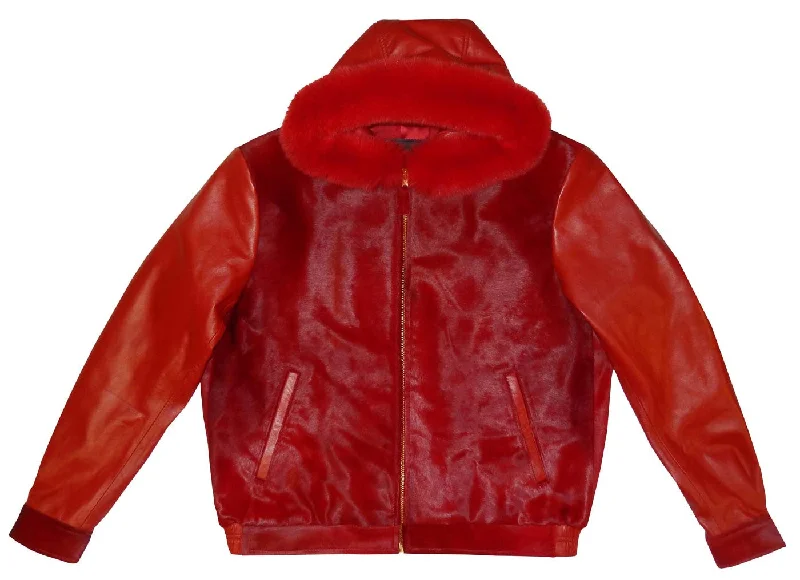 G-Gator - 2054 Hooded Pony Hair/Lambskin Hooded Jacket