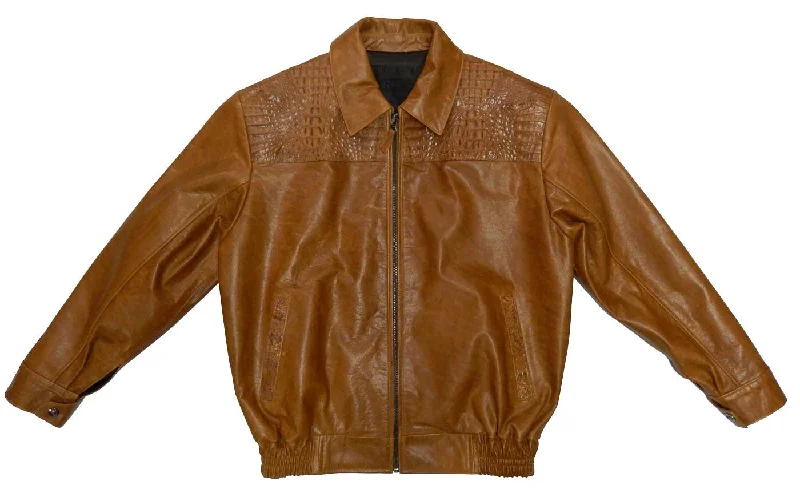 G-Gator - 2055 Crocodile/Calf Skin Leather Jacket