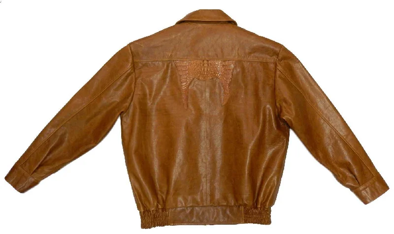 G-Gator - 2055 Crocodile/Calf Skin Leather Jacket