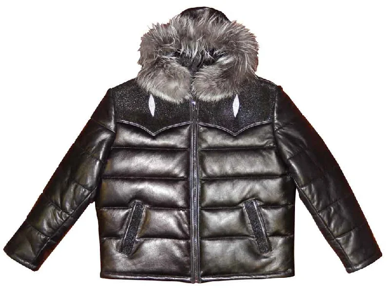 G-Gator - 2910H Quilted Lambskin/Stingray Hooded Jacket