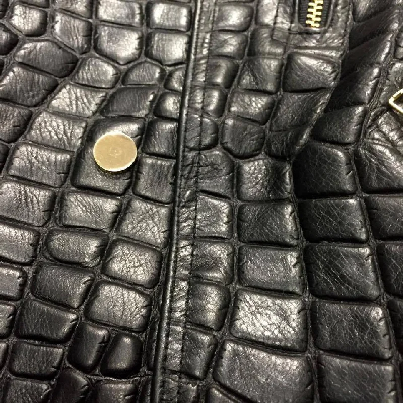 G-Gator Alligator Embossed Lambskin Moto Jacket