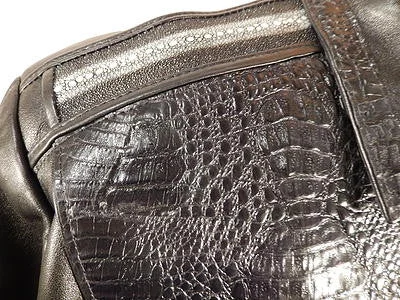 G Gator - Black Crocodile, Stingray, and Lambskin Jacket