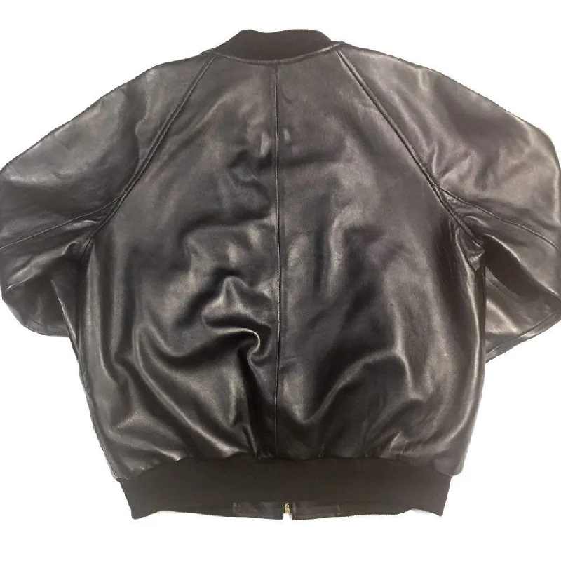 G-Gator Black/Gold Lambskin Bomber Jacket