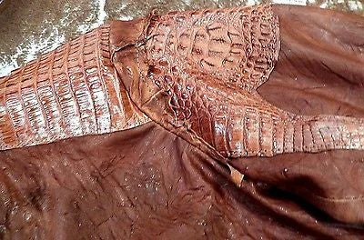 G-Gator Cognac Crocodile/Lambskin Bomber Jacket