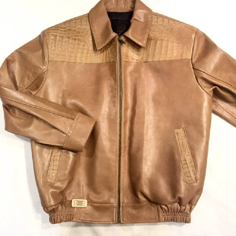 G-Gator Dune Crocodile/Cowhide Bomber Jacket