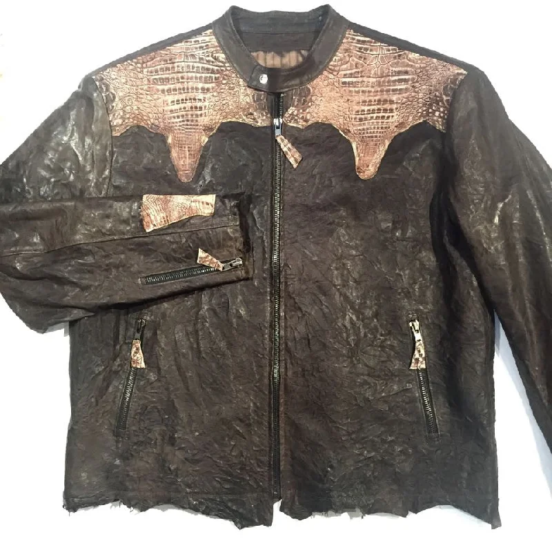 G-Gator Lambskin/Crocodile Custom-Made Jacket