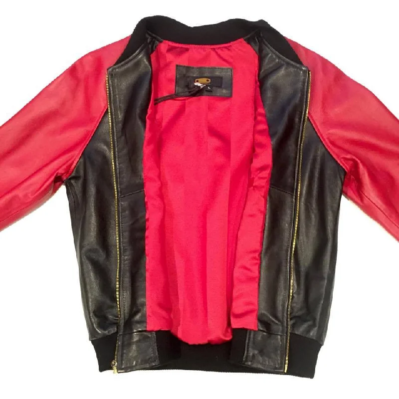 G-Gator Black/Red Lambskin Varsity Jacket