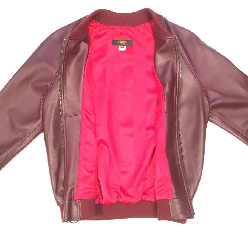 G-Gator Wine Lambskin Varsity Jacket