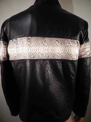 G-Gator Natural Python/Lambskin Motorcycle Jacket