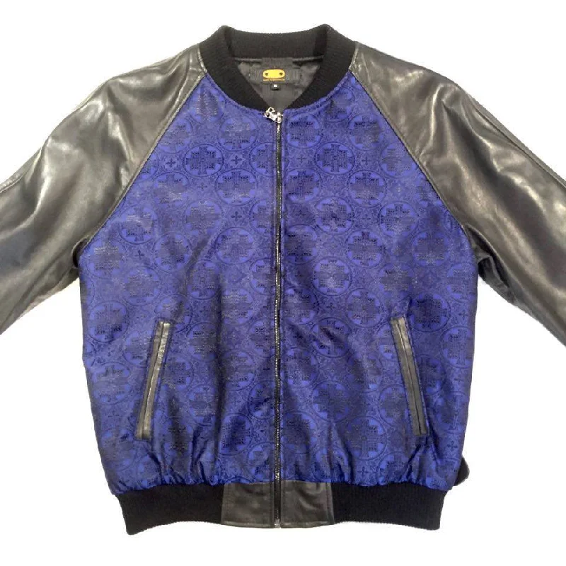 G-Gator Navy 'Hierarchy' Lambskin Bomber Jacket