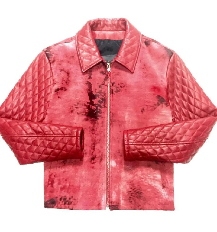 G-Gator Quilted Pony Hair Bomber Jacket