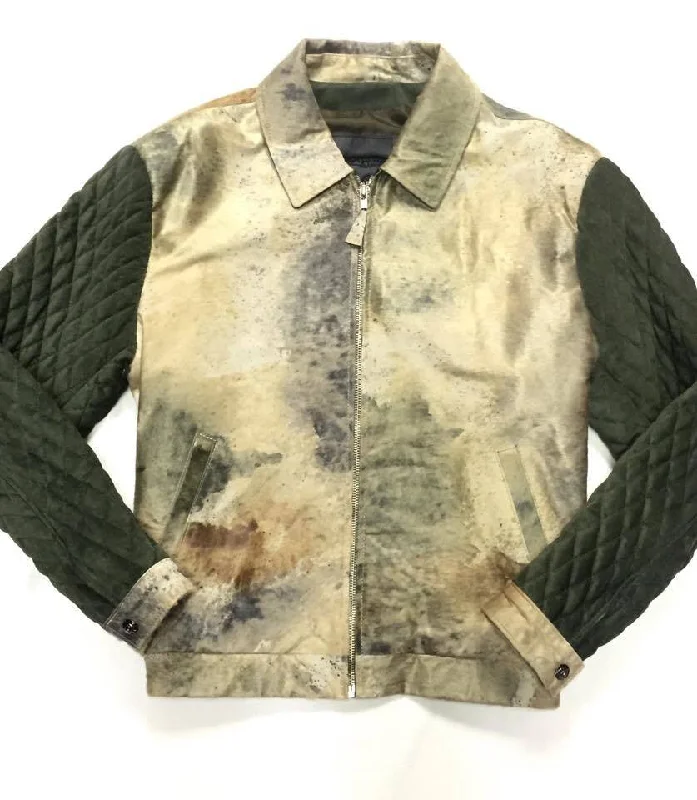 G-Gator Quilted Pony Hair Bomber Jacket