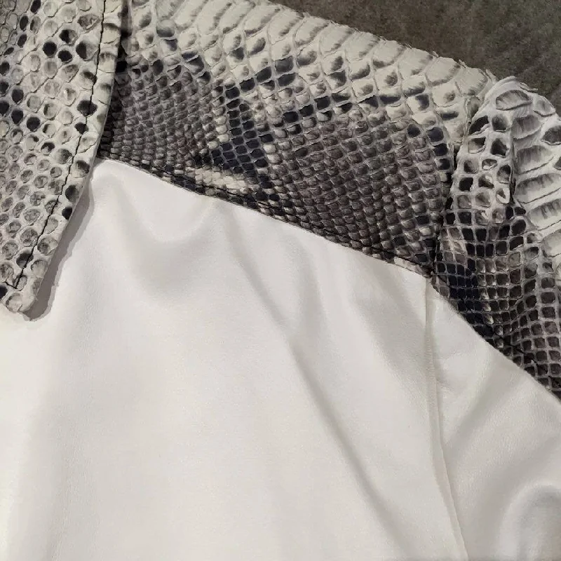 G-Gator White Python/Lambskin Blouson Jacket