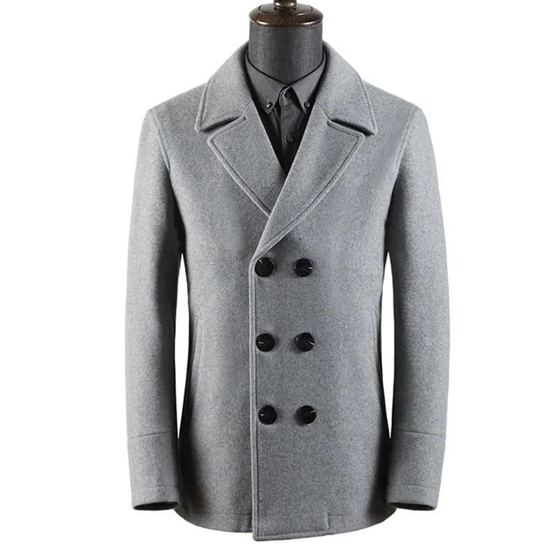 GENTLEMEN BUSINESS SLIM WOOL COAT