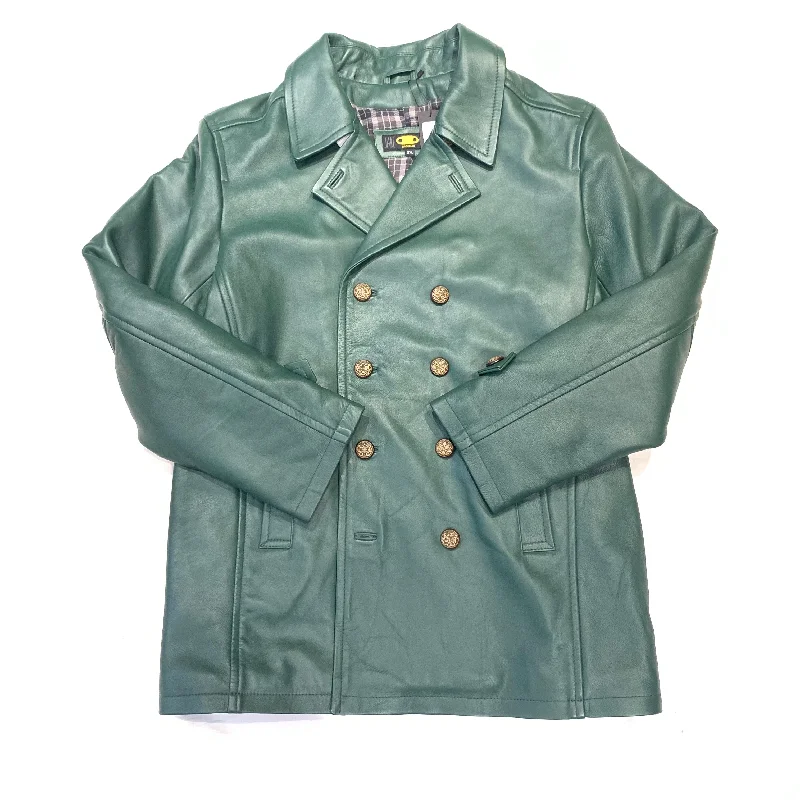 Jakewood Forest Green Lambskin Trench Coat