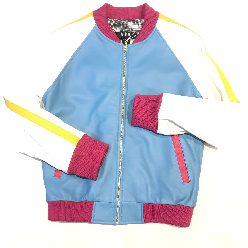 Kashani Multi-Color Lambskin Varsity Jacket