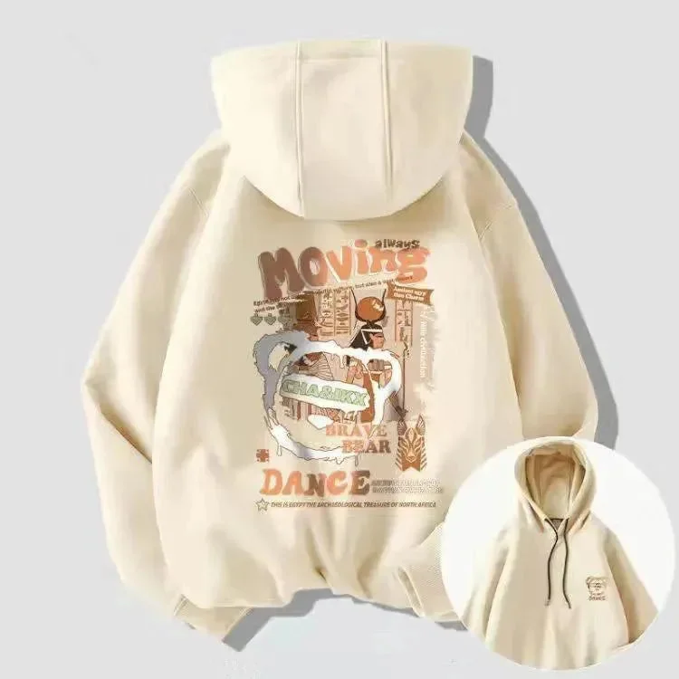 Korean Version Loose Casual Hooded Bear Sweatshirt For Men