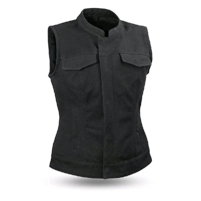 Ladies Ludlow Canvas Vest Black