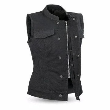 Ladies Ludlow Canvas Vest Black