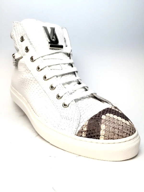 Mauri 6105 Python Chained Napa Leather Sneakers