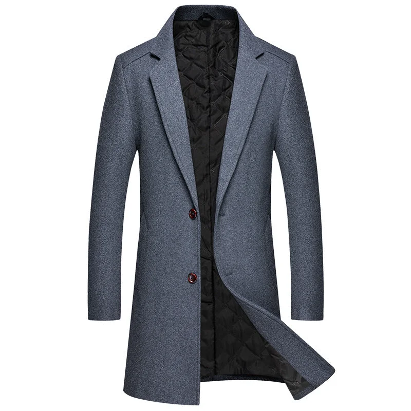 Men's Business Long Wool Coat