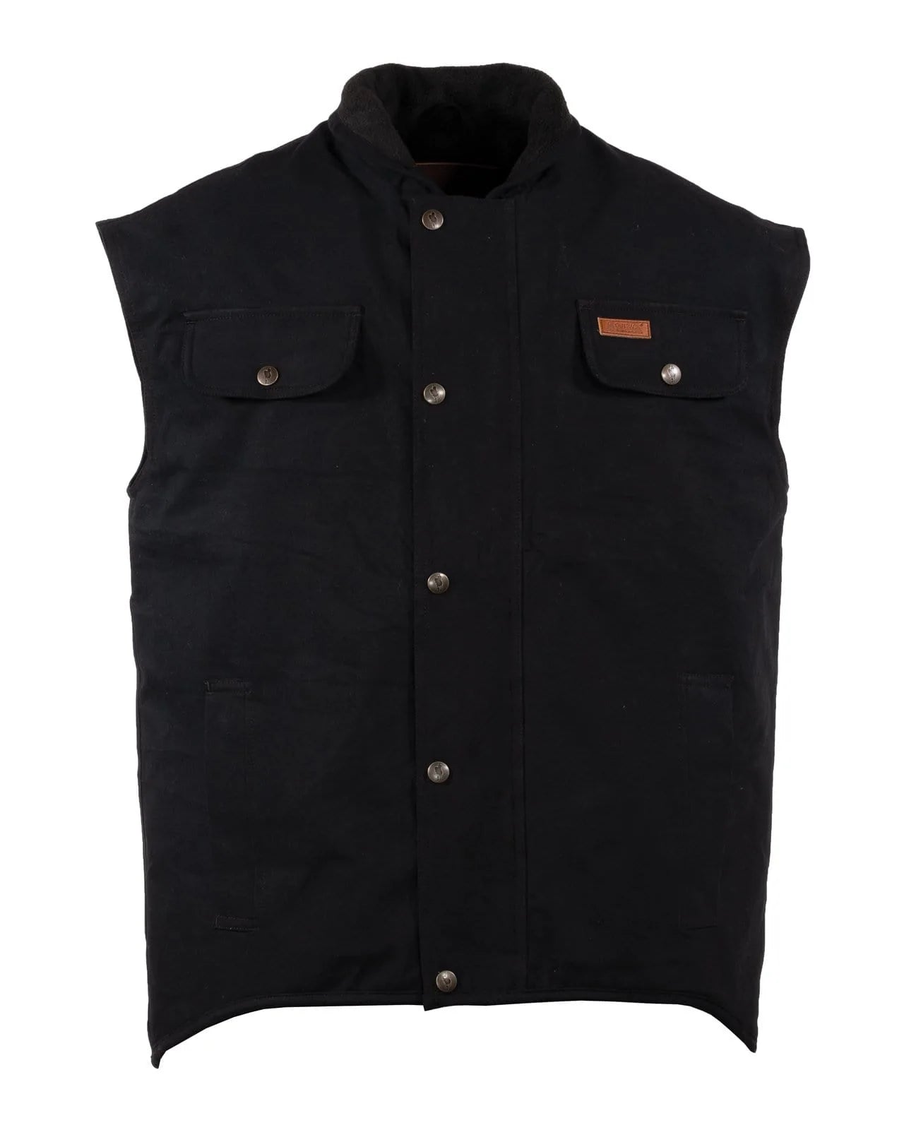 Mens Outback Thomas Canvas Vest- Black