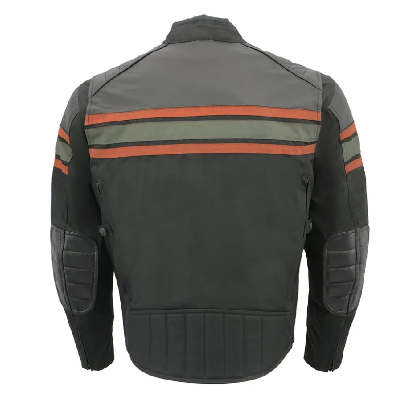 Men's Textile & Leather Jacket