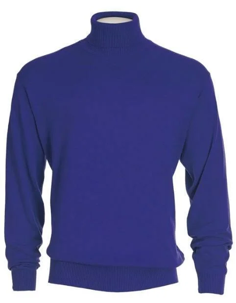 Men's Turtleneck Sweater color Royal Blue