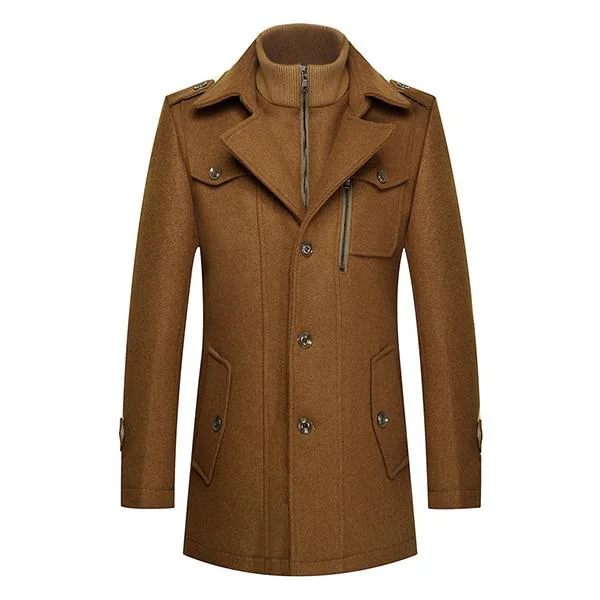 Premium British Thicken Wool Coat #003