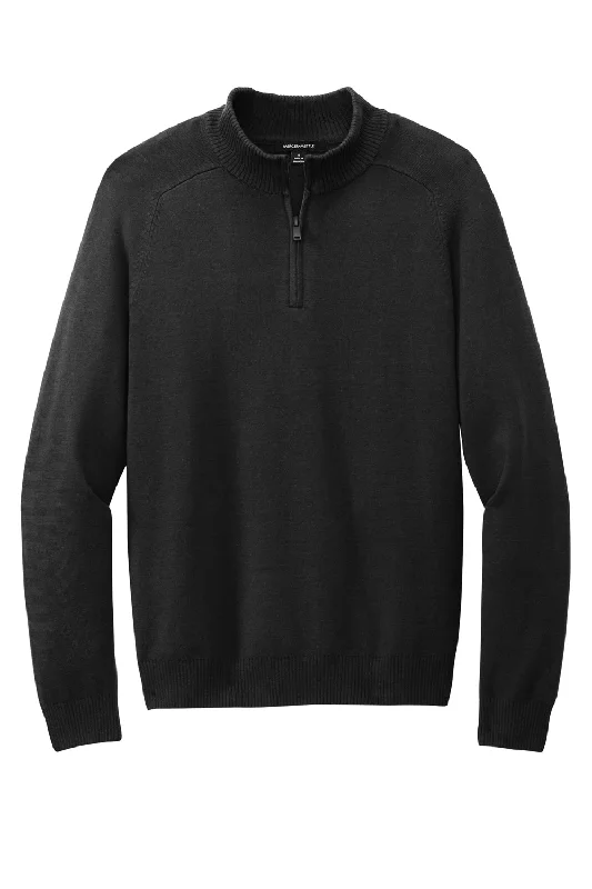 Mercer+Mettle Mens 1/4 Zip Sweater - Deep Black