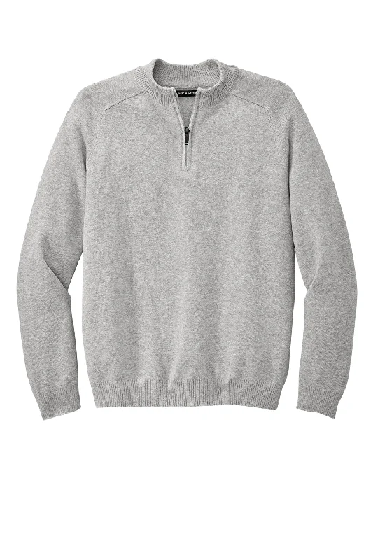 Mercer+Mettle Mens 1/4 Zip Sweater - Heather Gusty Grey